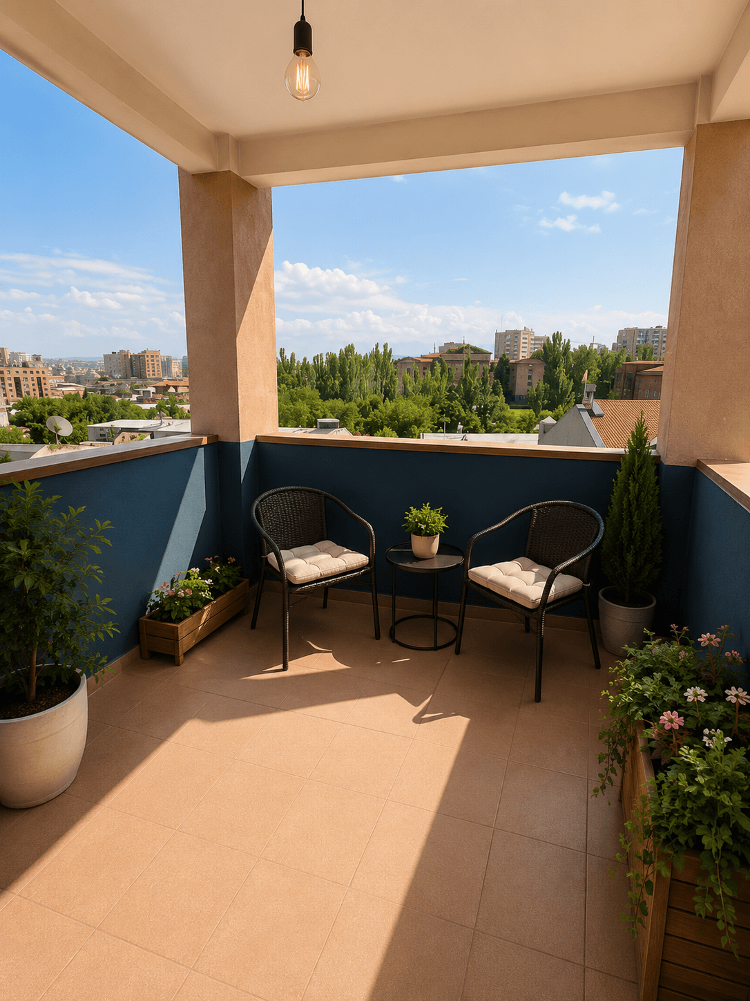 Dreamers Hostel sunny terrace